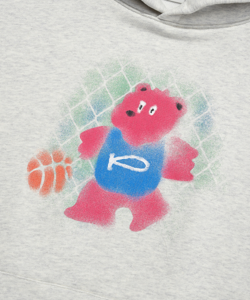 Худи Spray Basketball Bear_Oatmeal