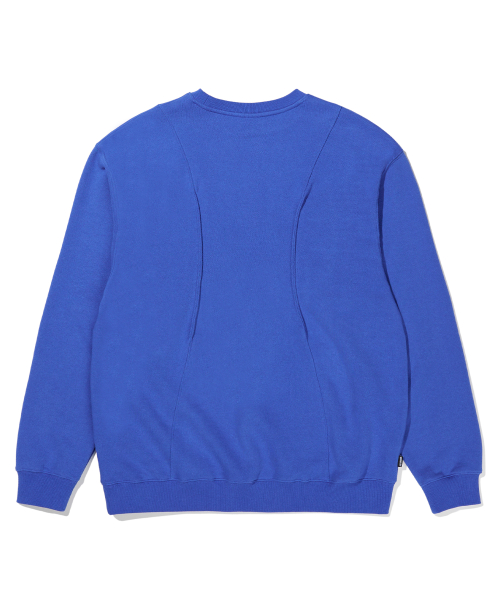 W LINE SHOULDER CREWNECK - BLUE