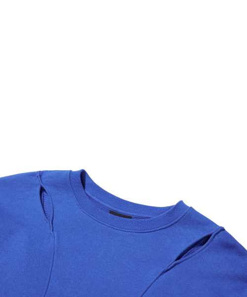 W LINE SHOULDER CREWNECK - BLUE