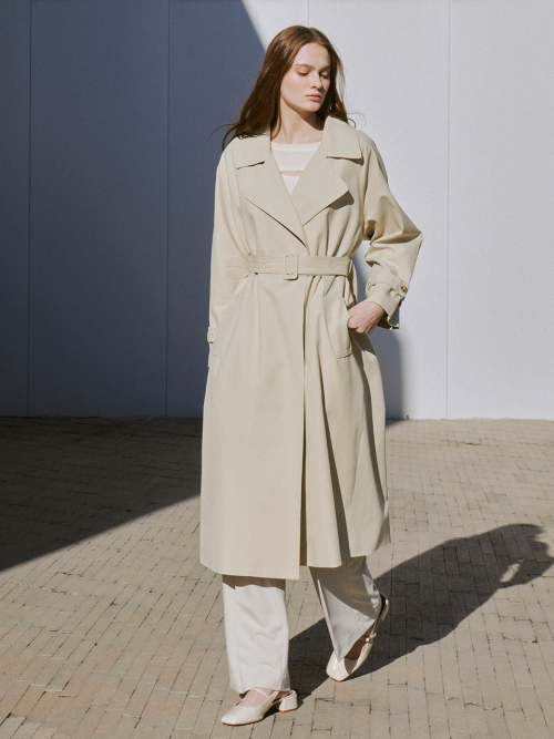 Classic no button trench coat