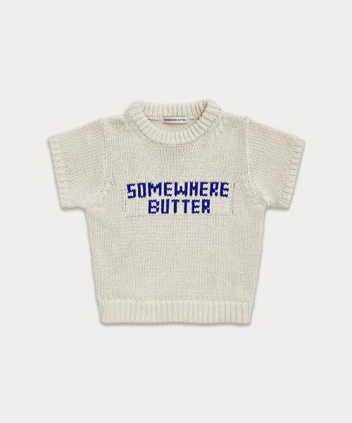Classy Logo half knit - cream