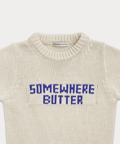 Classy Logo half knit - cream