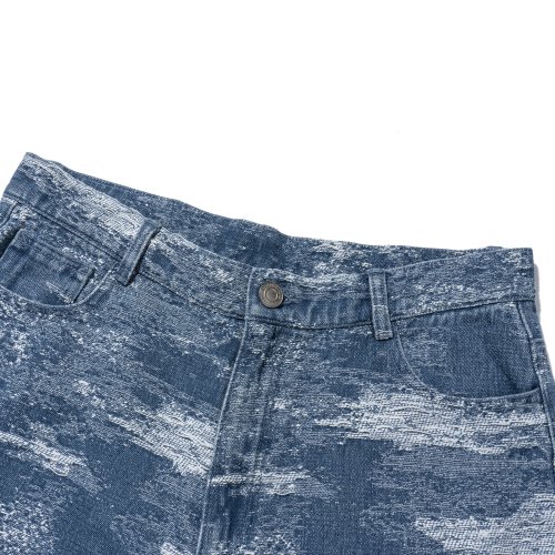 ABSTRACT DENIM PANTS L/BLUE