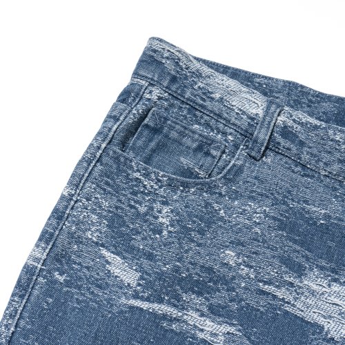 ABSTRACT DENIM PANTS L/BLUE