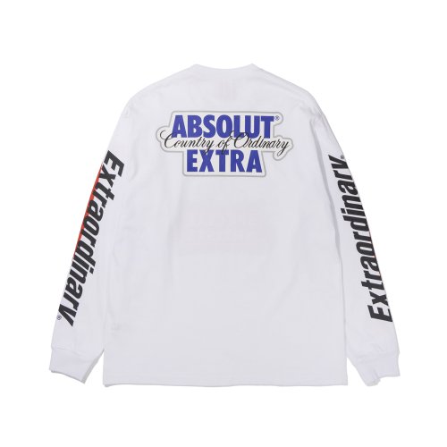 Тяжёлый хлопок RACING SYMBOL PRINT LONG SLEEVE WHITE
