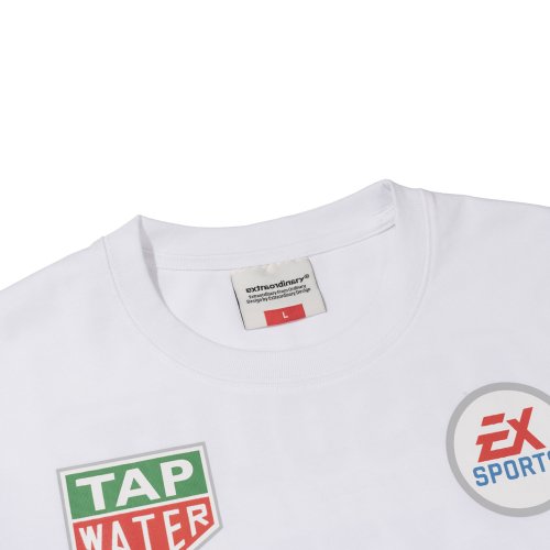 Тяжёлый хлопок RACING SYMBOL PRINT LONG SLEEVE WHITE