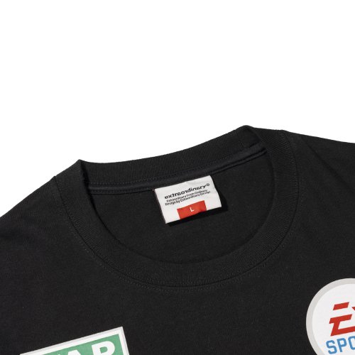 Лонгслив из плотного хлопка RACING SYMBOL PRINT BLACK