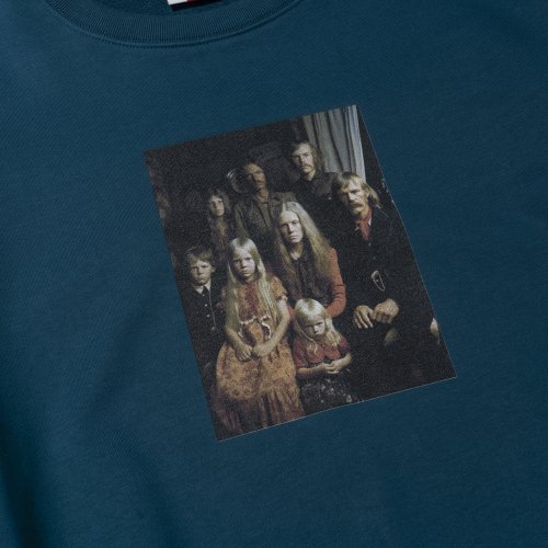 Плотный свитшот CREEPY FAMILY DTP CREWNECK D/GREEN