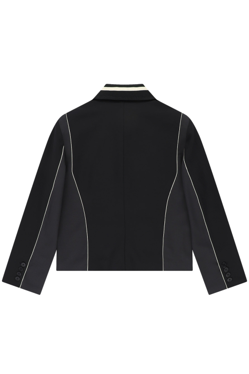 PANELED RACING JACKET [BLACK]
