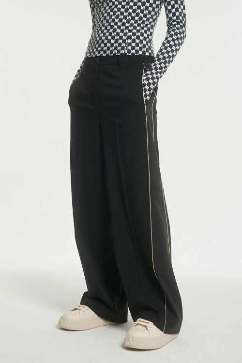 STRETCH TAILORED TROUSERS [BLACK]