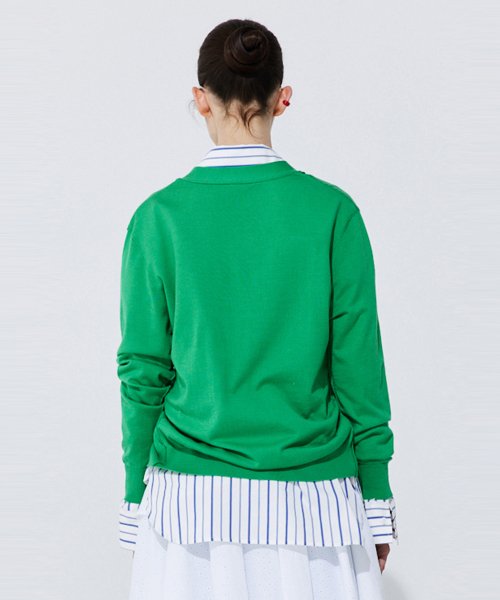 Silky Unbalanced Cardigan_Green