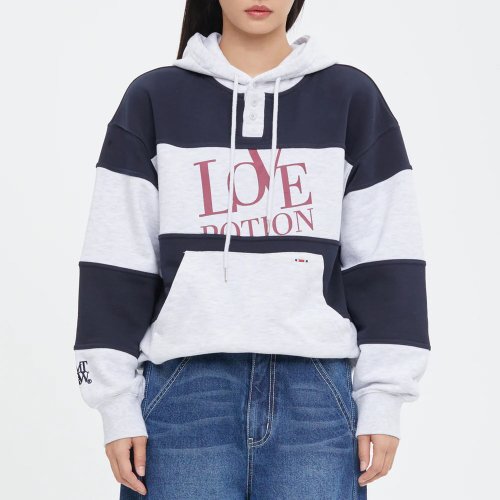 MUSINSA | ROMANTIC CROWN Outlet LOVE POTION HOODIE-LIGHT GRAY