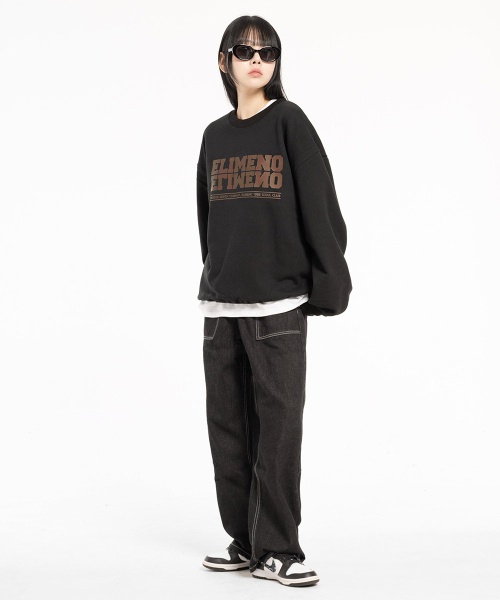 Оверсайз свитшот EL Seoul Club Black (Brown)