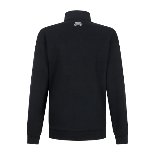 Color Block Half Zip-up Shirts_Black (Men)