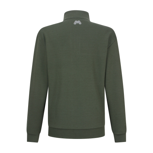 Color Block Half Zip-up Shirts_Khaki (Men)