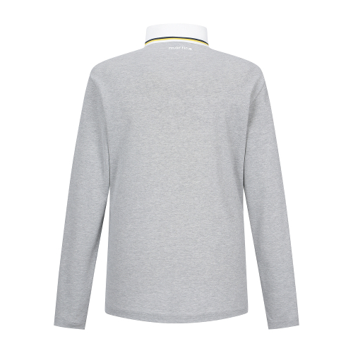 Collar Color Matching Polo Shirts_M/Grey (Men)