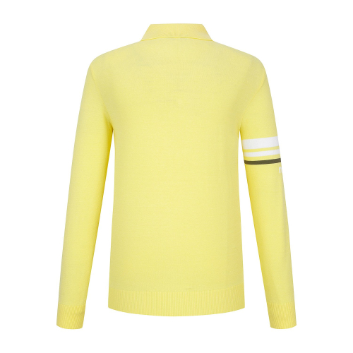 Sleeve Color Matching Sweater_Yellow (Men)
