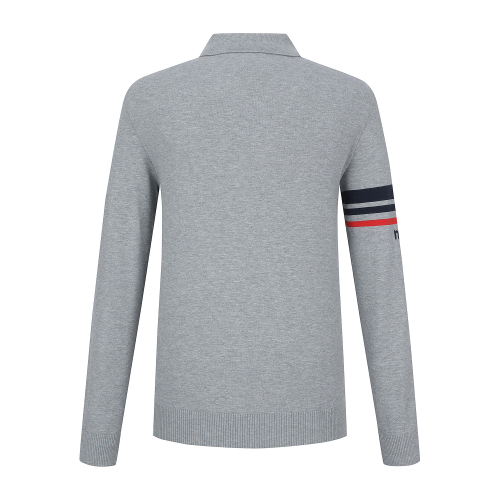 Sleeve Color Matching Sweater_M/Grey (Men)