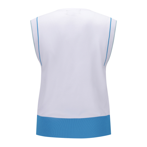 WOMEN ESSENTIAL V NECK VEST_WH