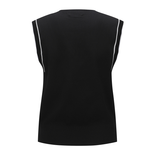 WOMEN ESSENTIAL V NECK VEST_BK