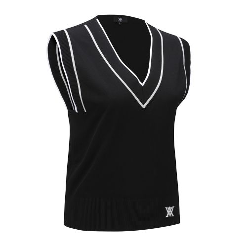 WOMEN ESSENTIAL V NECK VEST_BK