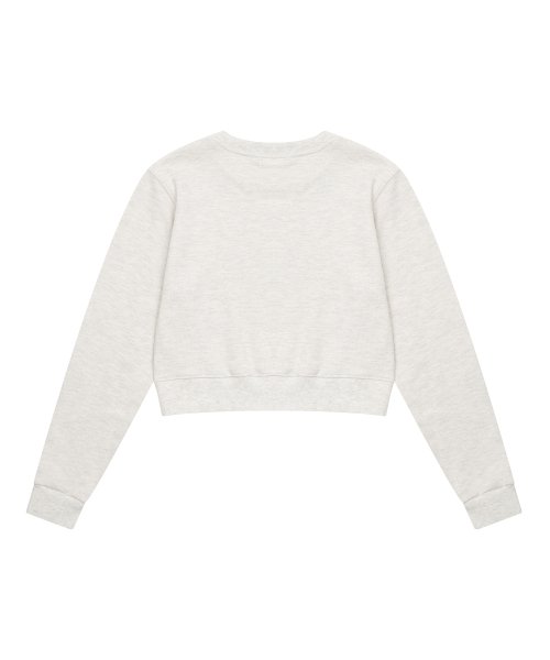 Лого кроп-свитшот Light Grey