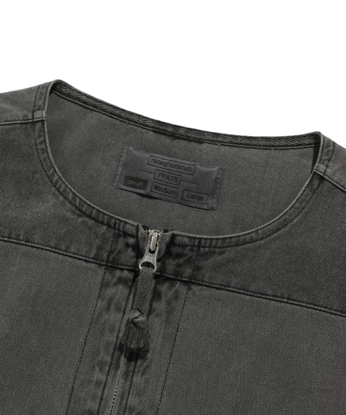 FFATS GARMENTS DYED VEST_BLACK(NG2ESUB990A)
