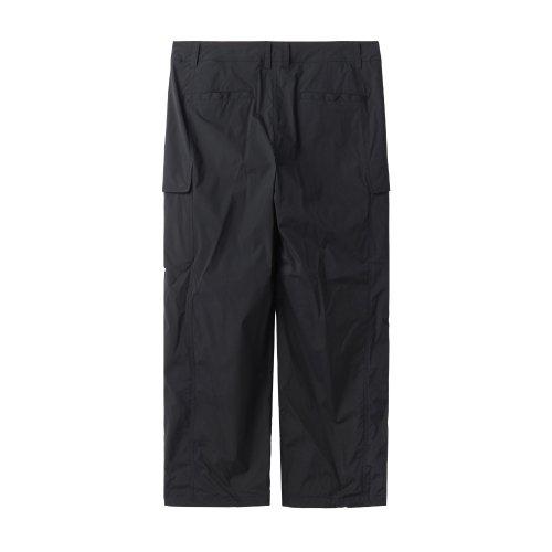 NYLON SET CUT DETAIL TROUSERS - BLACK (P242MPT234)