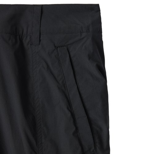 NYLON SET CUT DETAIL TROUSERS - BLACK (P242MPT234)