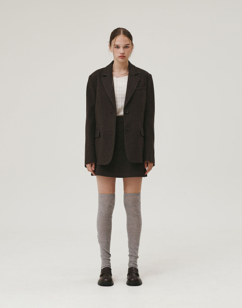HERRINGBONE CLASSIC WOOL JACKET BROWN (отправка с 26.02 для заказов от 21.02)