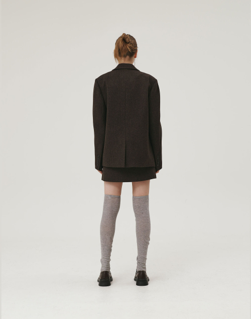 HERRINGBONE CLASSIC WOOL JACKET BROWN (отправка с 26.02 для заказов от 21.02)