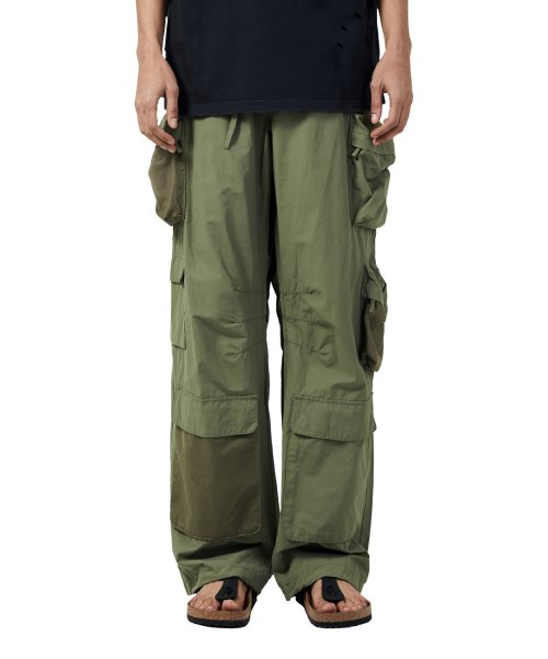 MESH CARGO PANTS / KHAKI