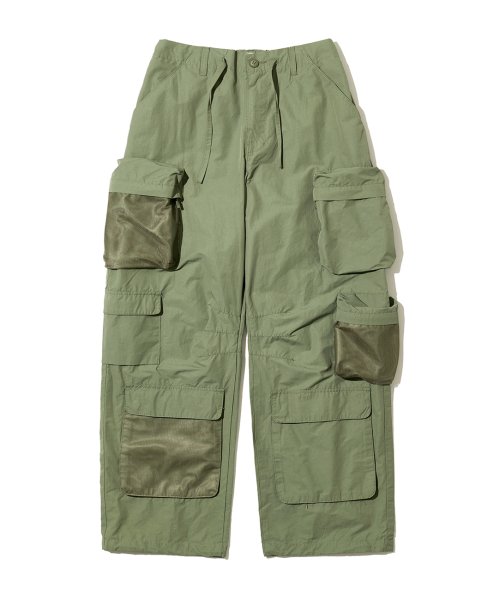MESH CARGO PANTS / KHAKI