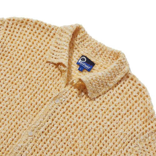 DOPPIO BOUCLE KNIT HALF SHIRT LEMON_FQ2WR47U