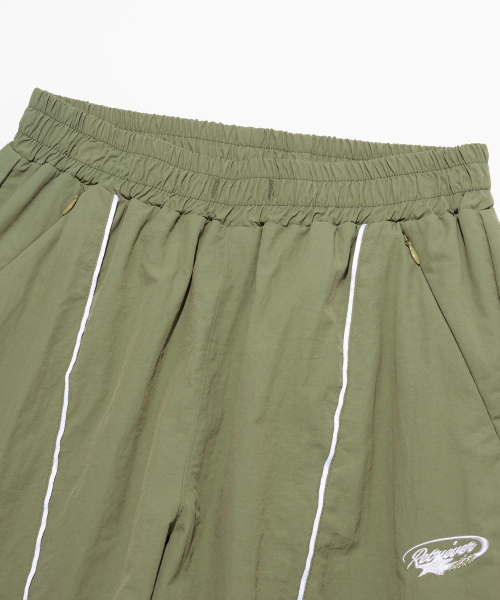WHITE LINE NYLON PANTS [LIGHT GREEN]