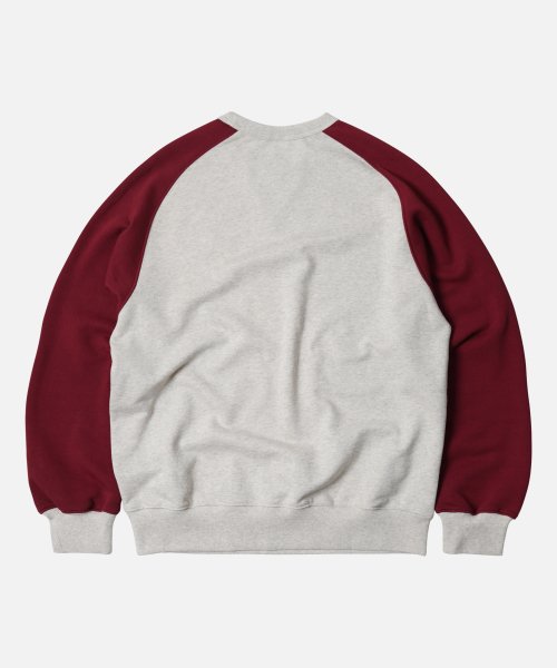 ROUNDED RAGLAN SWEATSHIRT _ BURGUNDY