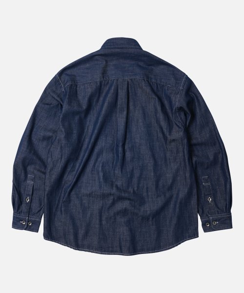 MUSINSA | FRIZMWORKS DENIM CARPENTER POCKET WORK SHIRT _ BLUE