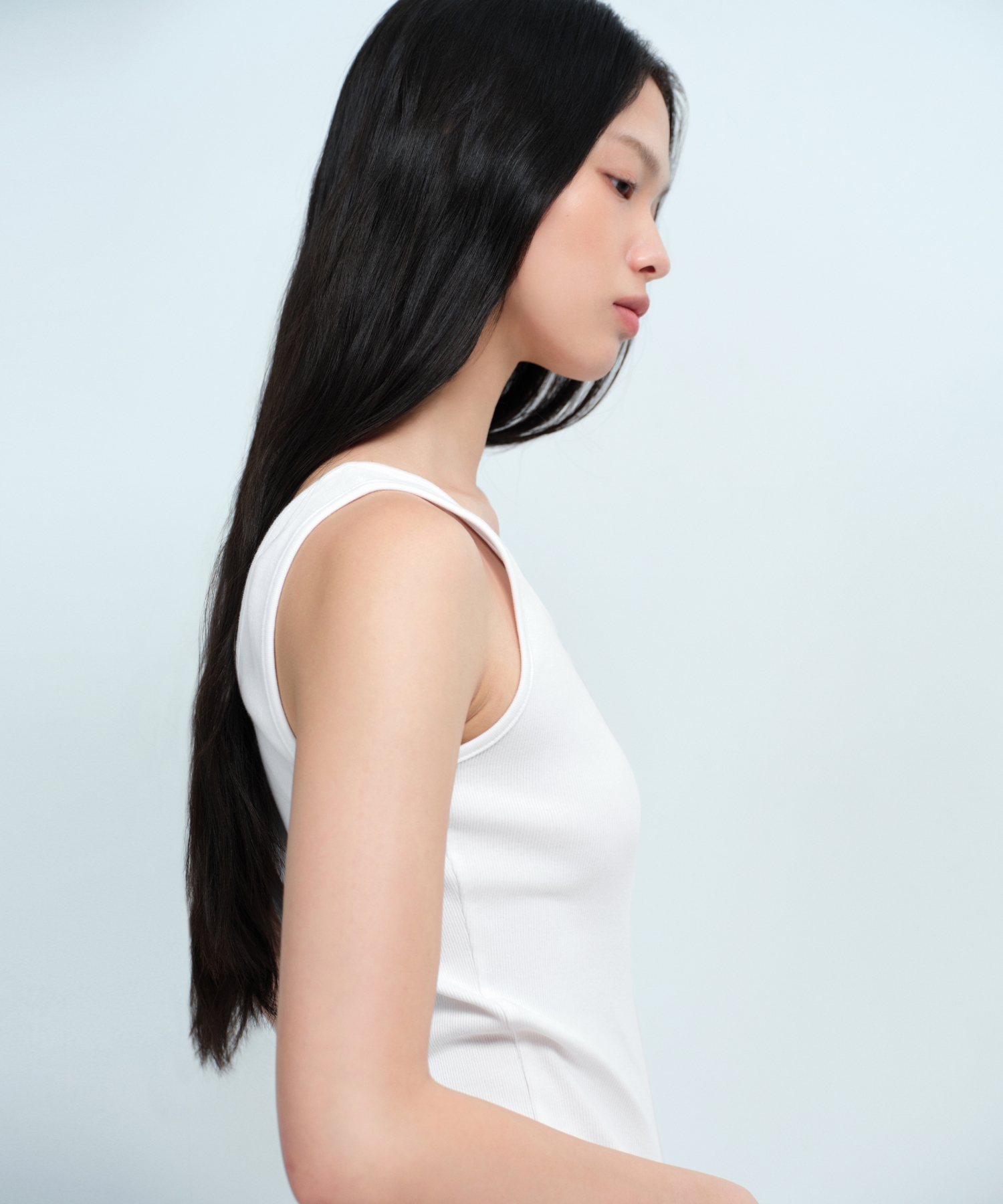 WOMENS SQUARE NECK TANK TOP [WHITE]