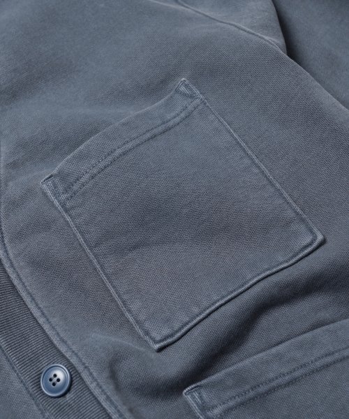 PIGMENT DYEING HEAVYWEIGHT CARDIGAN _ NAVY