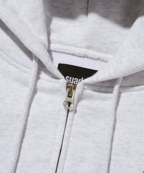 CROP HOOD ZIP UP [MELANGE GRAY]