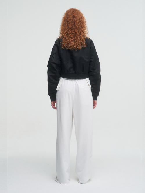 BELTED POCKET BOMBER [BLACK]