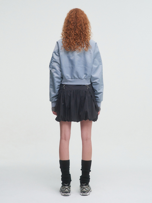 BELTED POCKET BOMBER [DUSTY BLUE]