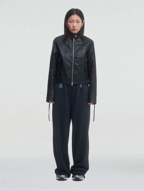 MULTI-PANELED MOTOR JACKET [BLACK]