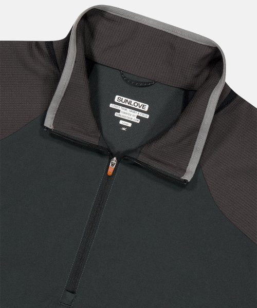 Pace-up S/S Half Zip Pullover Dark Green