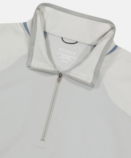Pace-up S/S Half Zip Pullover Grey