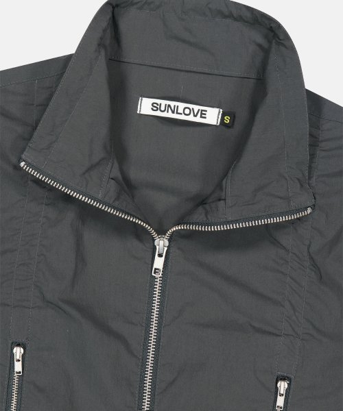 W Cloud S/S Half Zip Pullover Charcoal