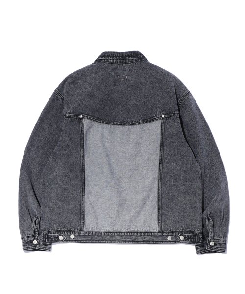 WORMHOLE LOGO TWO TONE JACKET DARK GREY