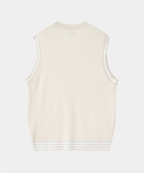 CABLE VEST CREAM