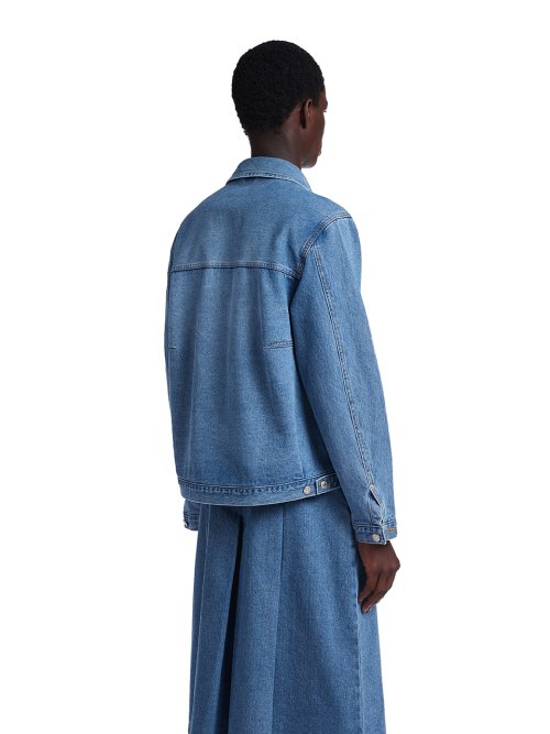 Double Collar Denim Jacket_Blue