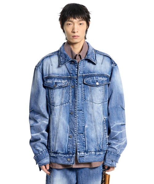 Blessed Overfit Denim Jacket (Indigo)